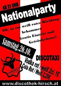 Nationalparty@Discothek Hirsch