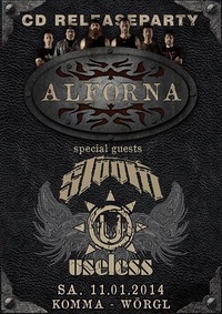 CD Releaseparty ALFORNA and friends. Live on Stage with us STOOM and USELESS