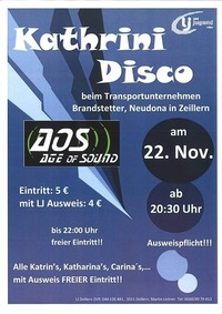 Kathrinidisco der LJ Zeillern@Transportunternehmen Brandstetter, Neudona