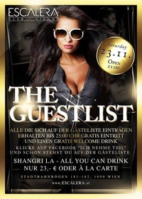 The Guestlist - Saturday Night Part 2@Escalera Club Vienna