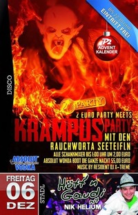 2 Euro Party meets Krampus Party mit den Rauchworta Seeteifln@Disco P2