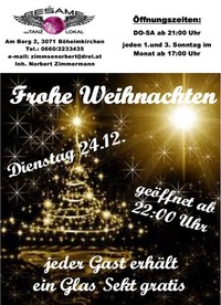 Weihnachten im Besame@Beśame Tanzlokal