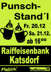 PubliX Punsch Stand´l@Raiffeisenbank Katsdorf