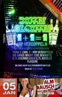 Doppelt Gemoppelt - Trink 2 Zahl 1@Disco P2