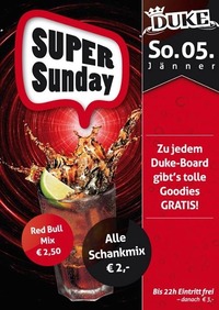 Super Sunday@Duke - Eventdisco