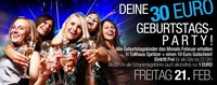 Deine 30 Euro Geburtstagsparty@Tollhaus Neumarkt