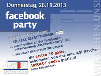 Facebook Party@Segabar Gstättengasse