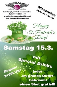 Happy St.Patricks Day@Beśame Tanzlokal