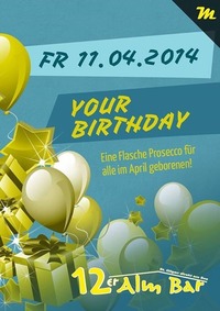 Your Birthday@12er Alm Bar