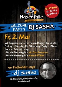 Welcome Party DJ Sasha