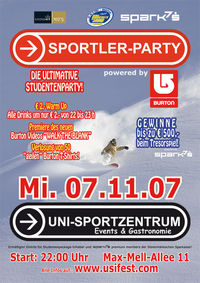 Sportler-Party powered by Burton@Uni-Sportzentrum