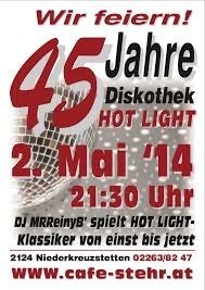 45 Jahre Discothek Hot Light@Cafe Stehr