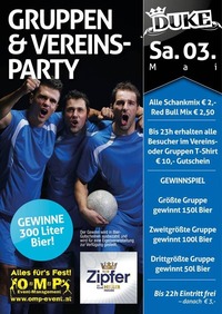 Gruppen & Vereinsparty@Duke - Eventdisco