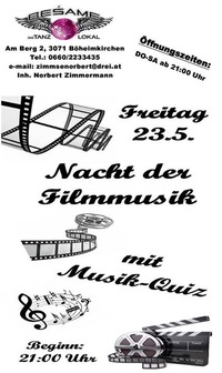 Nacht der Filmmusik@Beśame Tanzlokal