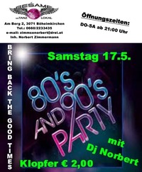 80er 90er Party@Beśame Tanzlokal