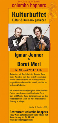 Igmar Jenner & Borut Mori beim Kulturbuffet@Sri Lanka-Restaurant Colombo Hoppers