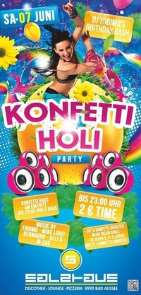 Konfetti - Holi & ToBiMo Birthday Bash@Salzhaus