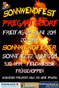 Sonnwendfeuer der FF Pregartsdorf@Hubertuskapelle Pregartsdorf