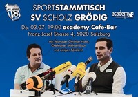 Sportstammtisch - SV Scholz Grödig@academy Cafe-Bar