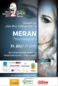 Erste Vorwahl zur Zett-Miss Sdtirol 2015@Therme Meran/Terme Merano