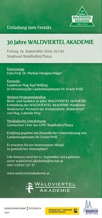 30 Jahre Waldviertel Akademie@Stadtsaal