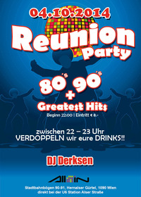 Reunion Party | 80s, 90s + aktuelle Hits