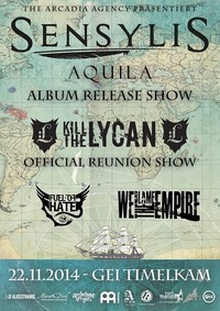 Sensylis / OÖ Album Release Show + Kill The Lycan  Reunion Show + Support @GEI Musikclub