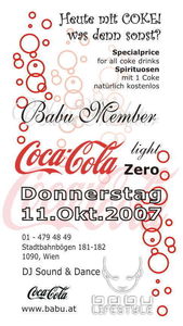 CocaCola Special@Club Babu - the club with style