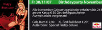 Birthdayparty November@Fledermaus