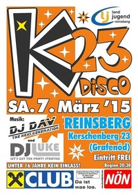 K 23 Disco 2015@Kulturdorf Reinsberg