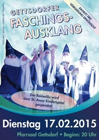 Faschingsausklang 2015@Pfarrsaal Gettsdorf