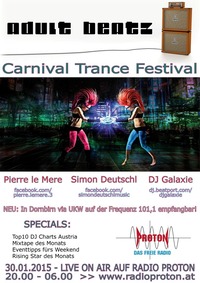 Adult Beatz #61 - Carnival Trance Festival 2015@Proton - das feie Radio