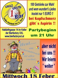 Aschermittoch Party@1 EURO BAR