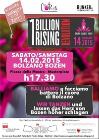 One Billion Rising - in Piazza della Mostra a Bolzano - Musterplatz Bozen@Piazza Della Mostra