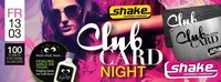 Shake Club Card Night@Shake