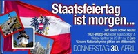 Staatsfeiertag ist Morgen.@Mausefalle Graz