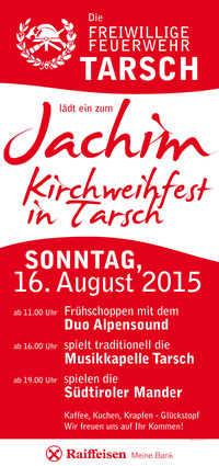 Tradiotionelles Kirchweihfest Jachim der FF Tarsch @Tarsch - Vereinshaus