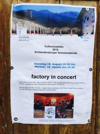 Konzert der Gruppe FACTORY  aus Schlanders@Schlandersburg