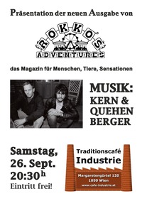 Rokkos Adventures mit Live-Musik im Industrie@Traditionscafe Industrie