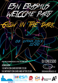 ESN Erasmus Welcome Party - Glow in the dark@Postgarage