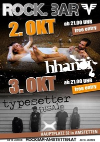 !!!HHANOI&TYPESETTER(USA)live@rock.BAR!!!