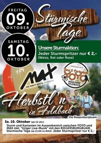 ☀ ☁ Stürmische Tage ☁ ☀ Herbstl´n in Feldbach@MAX Disco