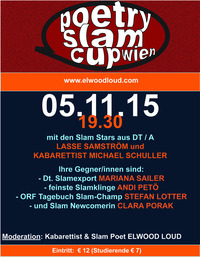 Poetry Slam Cup Wien mit Doppel-Europa-Slam Champion LASSE SAMSTRÖM!@Aera