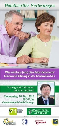 Was wird aus (uns) den Baby Boomern? Leben und Bildung in der Generation 50+@Gemeindesaal Groß Gerungs