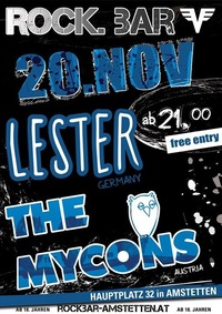 !!! LESTER (GER) & THE MYCONS (AUT)live@rock.BAR !!!@rock.Bar