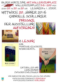 Gabriele Schillinger Finissage und Lesung bei bilder.worte.töne@Osteria Allora