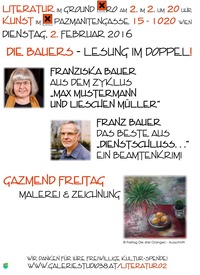 DIE BAUERS – Lesung im Doppel & Ausstellung Gazmend Freitag@Xi CAFE & BAR