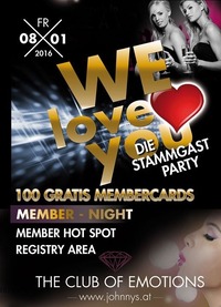 We Love You - Hol dir deine Johnnys Membercard