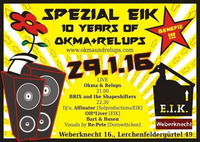 E.i.k Spezial Charitybash - 10 jahre okma&relups (Techno/Minimal/House) /  Folk-Konzert: Pagan Piper Project@Weberknecht