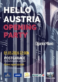 HELLO AUSTRIA - Semester Opening Party@Postgarage